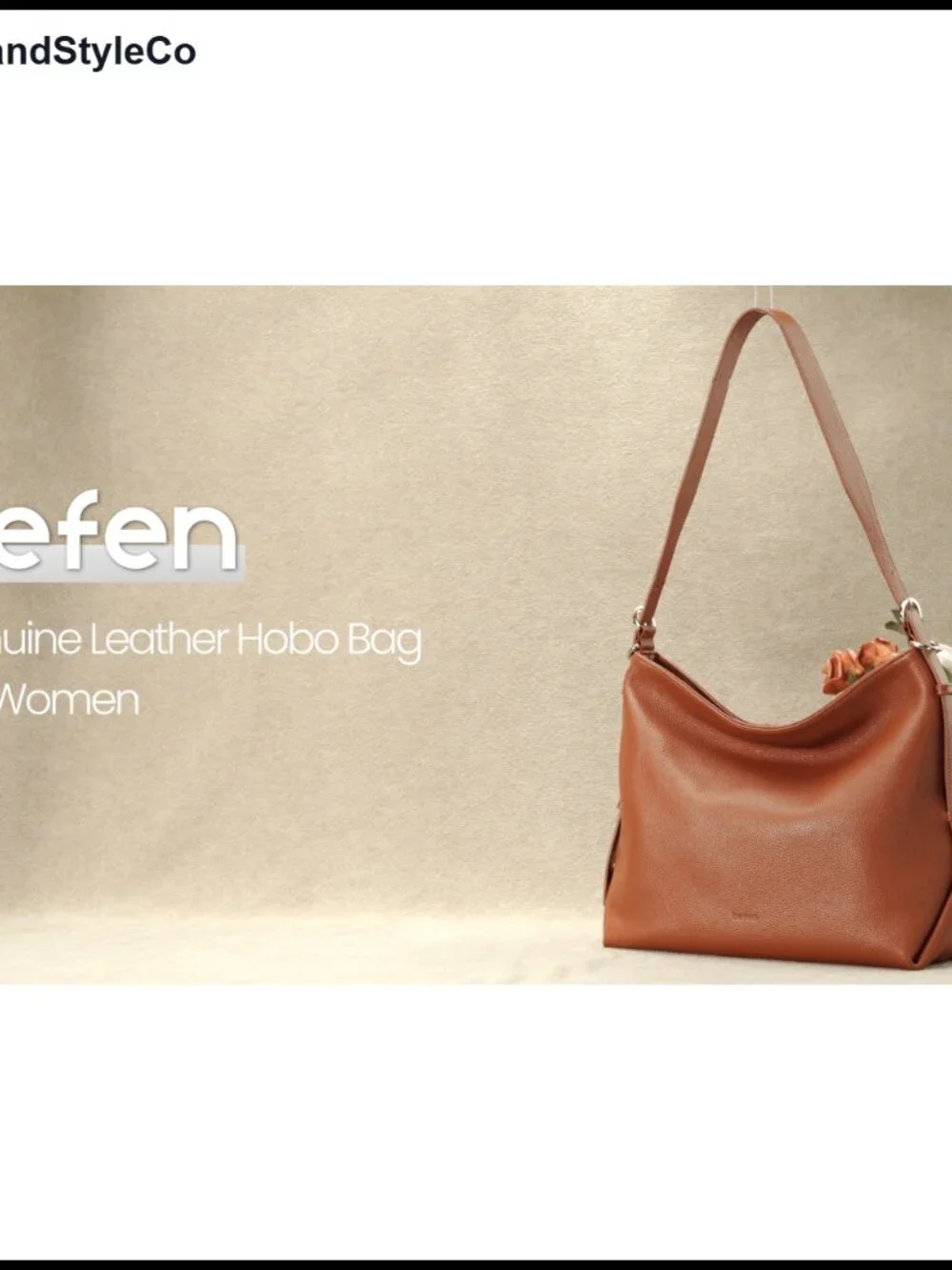 Genuine Leather Hobo Bag Women Crossbody Purse Adjustable Strap